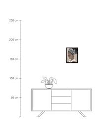 Zarámovaný digitální tisk Inspired, Bílá, černá, greige, hnědá, Š 30 cm, V 40 cm