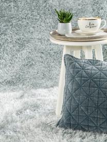 Glänzender Hochflor-Teppich Lea in Hellgrau, Flor: 50% Polyester, 50% Polypr, Grau, B 300 x L 400 cm (Größe XL)