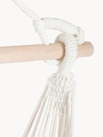 Silla colgante Relax, Tapizado: 65 % algodón, 35% poliést, Estructura: madera, Blanco Off White, turrón, An 46 x Al 100 cm