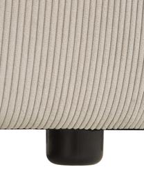 Voetenbank Lennon van corduroy, Bekleding: corduroy (92% polyester, , Frame: massief grenenhout FSC-ge, Poten: kunststof, Corduroy lichtbeige, B 88 x D 88 cm