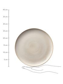 Assiette plate rustique Saisons, 6 pièces, Grès cérame, Beige, Ø 27 cm