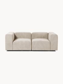 Modulares Sofa Lena (3-Sitzer), Bezug: Webstoff (88% Polyester, , Gestell: Kiefernholz, Schichtholz,, Füße: Kunststoff, Webstoff Hellbeige, B 209 x T 106 cm