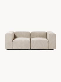 Modulares Sofa Lena (3-Sitzer), Bezug: Webstoff (88% Polyester, , Gestell: Kiefernholz, Schichtholz,, Webstoff Hellbeige, B 209 x T 106 cm