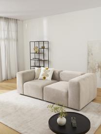 Modulares Sofa Lena (3-Sitzer), Bezug: Webstoff (88% Polyester, , Gestell: Kiefernholz, Schichtholz,, Füße: Kunststoff, Webstoff Hellbeige, B 209 x T 106 cm