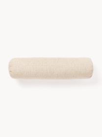 Rouleau de nuque de canapé Sofia, Tissu beige clair, Ø 17 x long. 68 cm