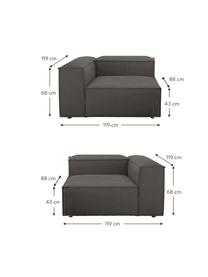 Sofá modular Lennon (3 plazas), Tapizado: 100% poliéster Alta resis, Estructura: madera contrachapada de p, Patas: plástico, Tejido gris antracita, An 238 x F 119 cm