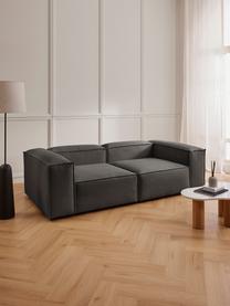 Modulares Sofa Lennon (3-Sitzer), Bezug: 100 % Polyester Der strap, Gestell: Massives Kiefernholz, Spe, Webstoff Anthrazit, B 238 x T 119 cm