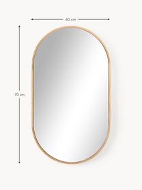 Espejo ovalado de pared con marco de roble Avery, Espejo: cristal Este producto est, Madera de roble, An 40 x Al 70 cm