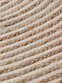 Runder Jute-Teppich Samy mit Spiralmuster, 60% Jute, 40% Baumwolle, Beigetöne, Ø 100 cm (Größe XS)