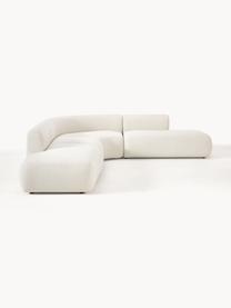 Sofá rinconera modular Sofia (4 plazas), Tapizado: 100% polipropileno Alta r, Estructura: madera de abeto, tablero , Patas: plástico El material util, Tejido blanco crema, An 385 x F 298 cm