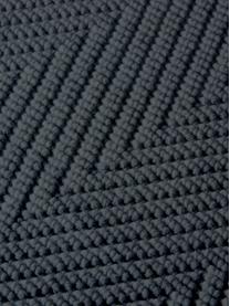 Tapis de bain coton avec motif chevrons Soft, Revêtement : anthracite Pieds : noir