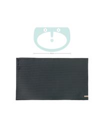 Tapis de bain coton avec motif chevrons Soft, Revêtement : anthracite Pieds : noir