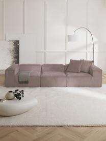 Modulares Sofa Lennon (4-Sitzer) aus Cord, Bezug: Cord (92 % Polyester, 8 %, Gestell: Massives Kiefernholz, Spe, Füße: Kunststoff Dieses Produkt, Cord Taupe, B 327 x T 119 cm