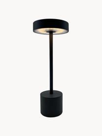 Mobiele dimbare LED outdoor tafellamp Roby met touch functie, Lamp: gecoat aluminium, Zwart, Ø 11 x H 30 cm