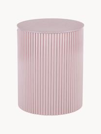 Mesa auxiliar de madera Nele, con función de almacenamiento, Tablero de fibras de densidad media (MDF) chapado en madera de fresno, Rosa, Ø 40 x Al 51 cm