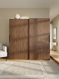 Armoire modulaire à portes coulissantes Simone, larg. 200 cm, plusieurs variantes, Aspect bois de noyer, noir, Basic Interior, larg. 200 x haut. 200 cm