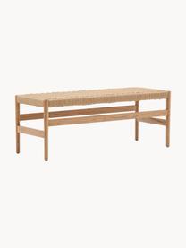 Banc en chêne Zaide, Beige, chêne clair, larg. 120 x prof. 45 cm