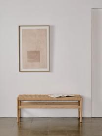 Banc en chêne Zaide, Beige, chêne clair, larg. 120 x prof. 45 cm