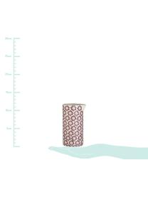 Handgefertigtes Milchkännchen Maya mit kleinem Muster, 250 ml, Steingut, Violett, Weiss, Ø 6 x H 12 cm