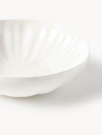 Sada nádobí s reliéfem Sali, pro 4 osoby (12 dílů), Glazovaný porcelán, Bílá, Pro 4 osoby (12 dílů)