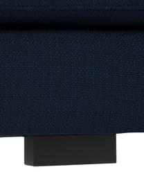 Pouf canapé bleu foncé Tribeca, Tissu bleu foncé, larg. 80 x haut. 40 cm