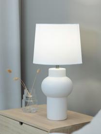 Stolová lampa Shape, Krémovobiela, biela, Ø 23 x V 46 cm