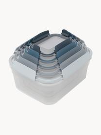 Aufbewahrungsbehälter Nest, 5er-Set, Polypropylen, Transparent, Blautöne, Set mit verschiedenen Größen