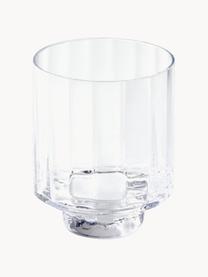 Mondgeblazen waxinelicht Tagliare, H 15 cm, Glas, Transparant, Ø 12 x H 15 cm