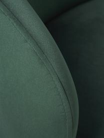 Chaises rembourrées en velours Luisa, 2 pièces, Velours vert foncé, pieds dorés, larg. 59 x prof. 59 cm