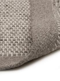 Alfombra artesanal de lana Delight, Parte superior: 90% lana, 10% algodón, Reverso: algodón, Gris claro/gris, An 170 x L 240 cm (Tamaño M)