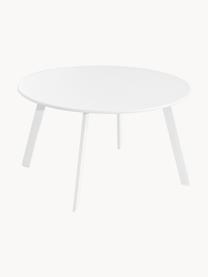 Mesa auxiliar de exterior Marzia, Acero epoxidado, Blanco, Ø 70 x Al 40 cm