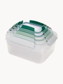 Aufbewahrungsbehälter Nest, 5er-Set, Polypropylen, Transparent, Grüntöne, Set mit verschiedenen Größen