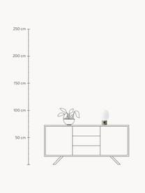 Kleine dimmbare Tischlampe JWDA, H 29 cm, Lampenschirm: Opalglas, Lampenfuß: Metall, beschichtet, Weiß, Salbeigrün, Schwarz, Ø 17 x H 29 cm