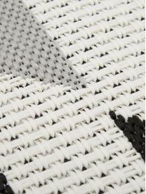 Tapis d'extérieur ethnique Ikat, 86 % polypropylène, 14 % polyester, Blanc crème, noir, gris, larg. 200 x long. 290 cm (taille L)
