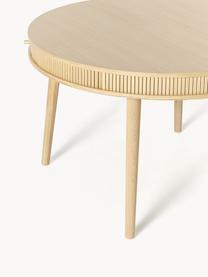 Okrúhly stôl s úložným priestorom Calary, Ø 120 cm, Svetlé drevo, Ø 120 cm
