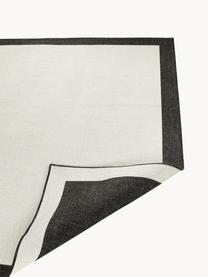 Dubbelzijdig in- & outdoor vloerkleed Panama, 100% polypropyleen, Gebroken wit, zwart, B 80 x L 150 cm (maat XS)
