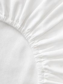 Drap-housse en flanelle pour sommier tapissier Biba, Blanc, larg. 200 x long. 200 cm, haut. 35 cm
