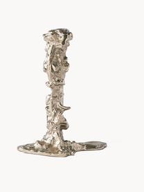 Candelabro de metal Drip, Metal recubierto, Plateado, An 18 x Al 25 cm