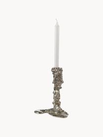 Candelabro de metal Drip, Metal recubierto, Plateado, An 18 x Al 25 cm