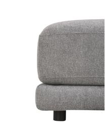 Poggiapiedi da divano in tessuto grigio Jasmin, Rivestimento: 85% poliestere, 15% nylon, Struttura: legno massiccio di abete , Piedini: plastica, Tessuto grigio, Larg. 105 x Alt. 75 cm