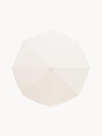 Parasol ogrodowy Amalfi, Ø 230 cm, Stelaż: drewno naturalne, Biały, czarny, Ø 230 x W 220 cm