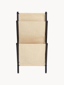 Wand-Zeitschriftenhalter Morgan aus Bambus/Rattan, Rahmen: Bambus, Hellbeige, Schwarz, B 36 x H 74 cm