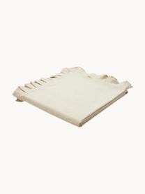 Tovaglia con volant Chambray, 100% cotone, Beige chiaro, 6-8 persone (Larg. 160 x Lung. 250)