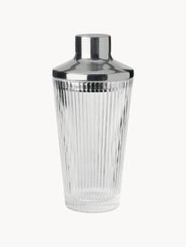 Cocktail shaker Pilastro, Shaker: glas, Deksel: staal, siliconen, Zilverkleurig, transparant, Ø 10 x H 21 cm