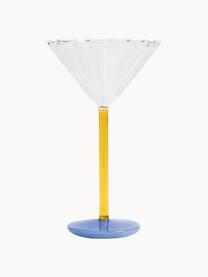 Copas martini Bold, 2 uds., Vidrio, Transparente, amarillo, azul, Ø 17 x Al 10 cm, 150 ml