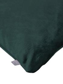Fluwelenkussenhoezen Nicole, 3-delig, 100% polyester fluweel, Groen, donkergroen, wit, B 50 x L 50 cm