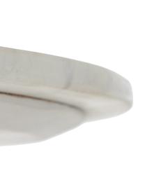 Mesa de comedor redonda Safia, tablero en aspecto mármol, Tablero: mármol, Patas: metal con pintura en polv, Mármol blanco grisaceo, dorado mate, Ø 120 x Al 76 cm
