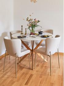 Kulatý jídelní stůl s mramorovou deskou Safia, Ø 120 cm, Bílý mramor