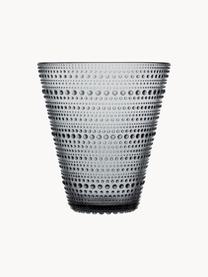 Verres à eau Kastehelmi, 2 pièces, Verre, Gris foncé, transparent, Ø 9 x haut. 10 cm, 300 ml