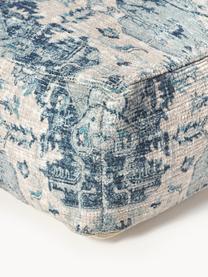 Vloerkussen Renata met vintage patroon, Bekleding: 57% katoen, 40% polyester, Blauw, B 70 x L 70 cm